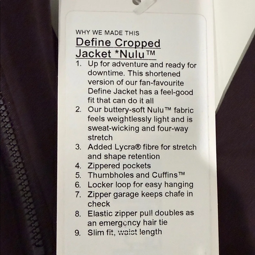 lululemon athletica Sequoia Define Cropped Women's Jacket - Picture 2 of 5